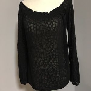 Saint Tropez West sheer polka dot print top